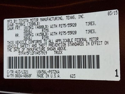 2015 Toyota Tundra 1794 5.7L V8