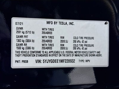 2021 Tesla Model Y Long Range