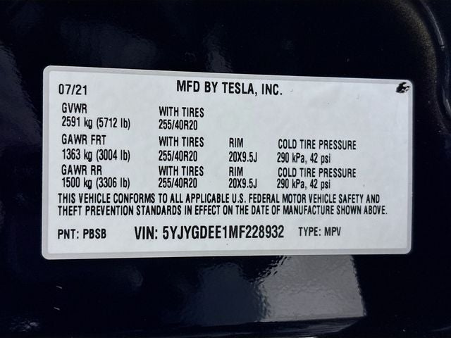 2021 Tesla Model Y Long Range