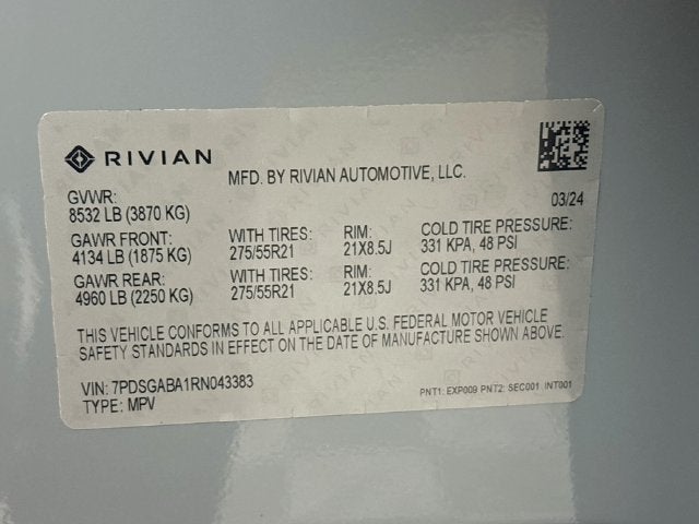 2024 Rivian R1S Adventure Quad Motor Large Pack