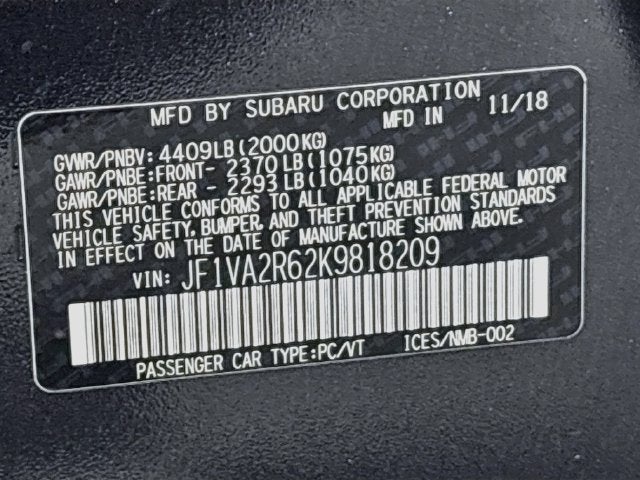 2019 Subaru WRX STi