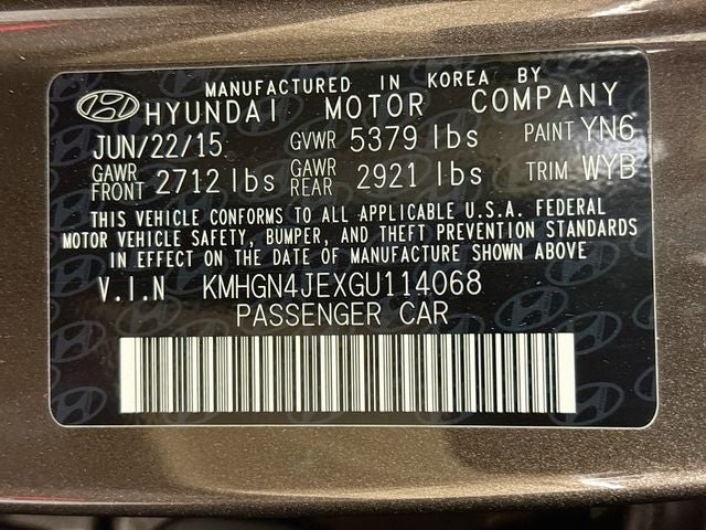2016 Hyundai Genesis 3.8