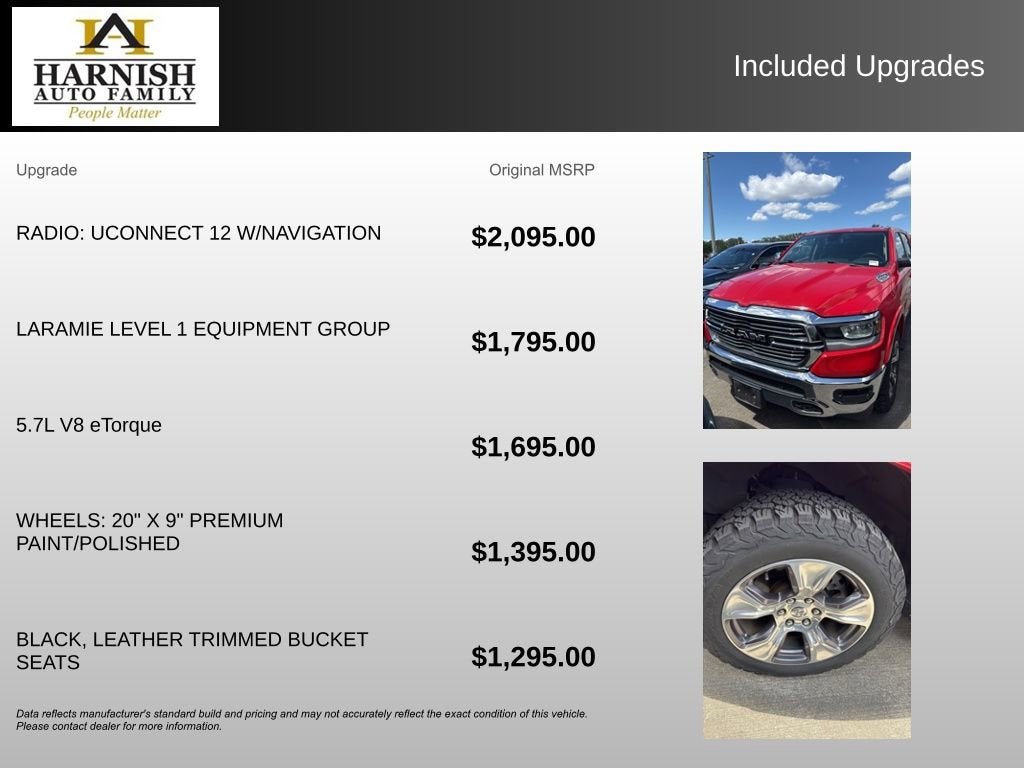 2020 RAM 1500 Laramie Crew Cab 4x4 5'7" Box