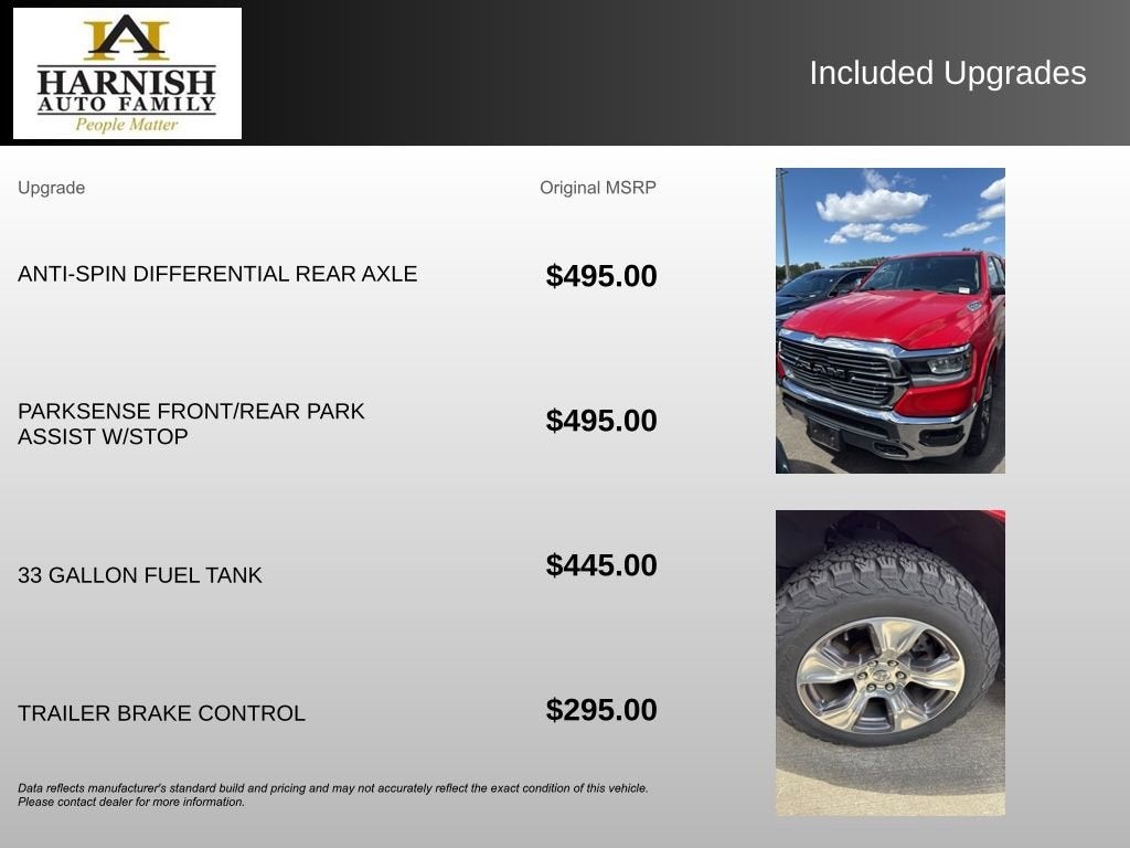 2020 RAM 1500 Laramie Crew Cab 4x4 5'7" Box