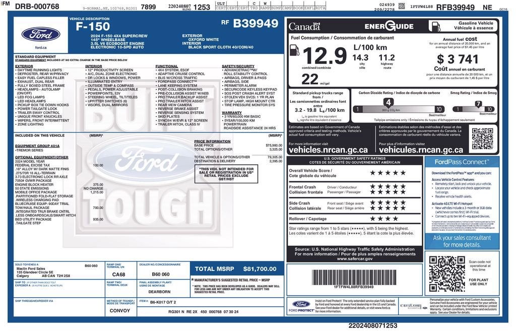 2024 Ford F-150 Tremor