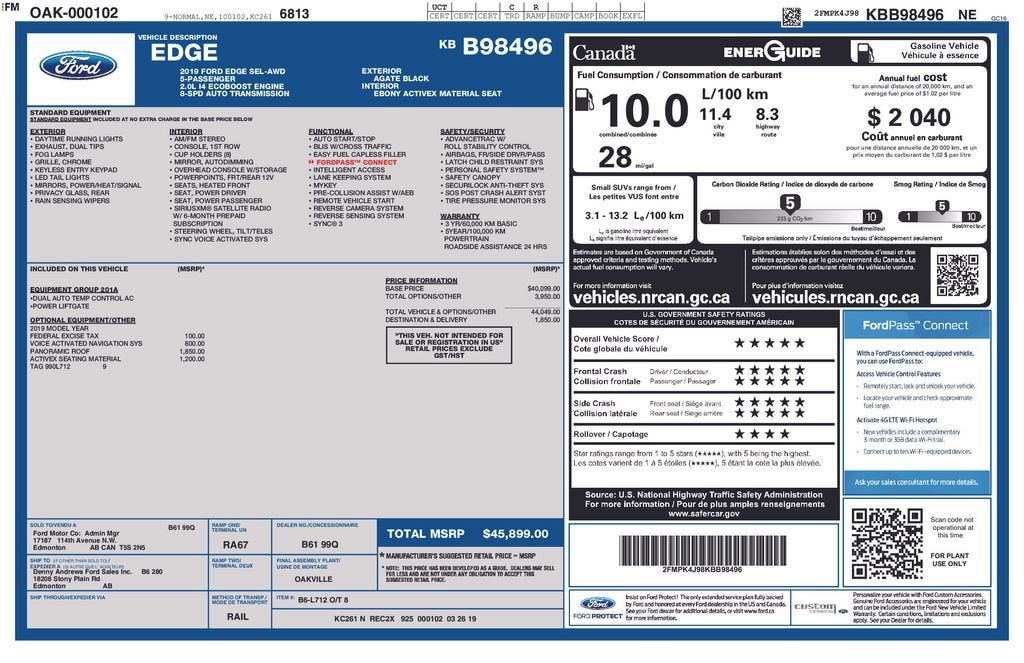 2019 Ford Edge SEL