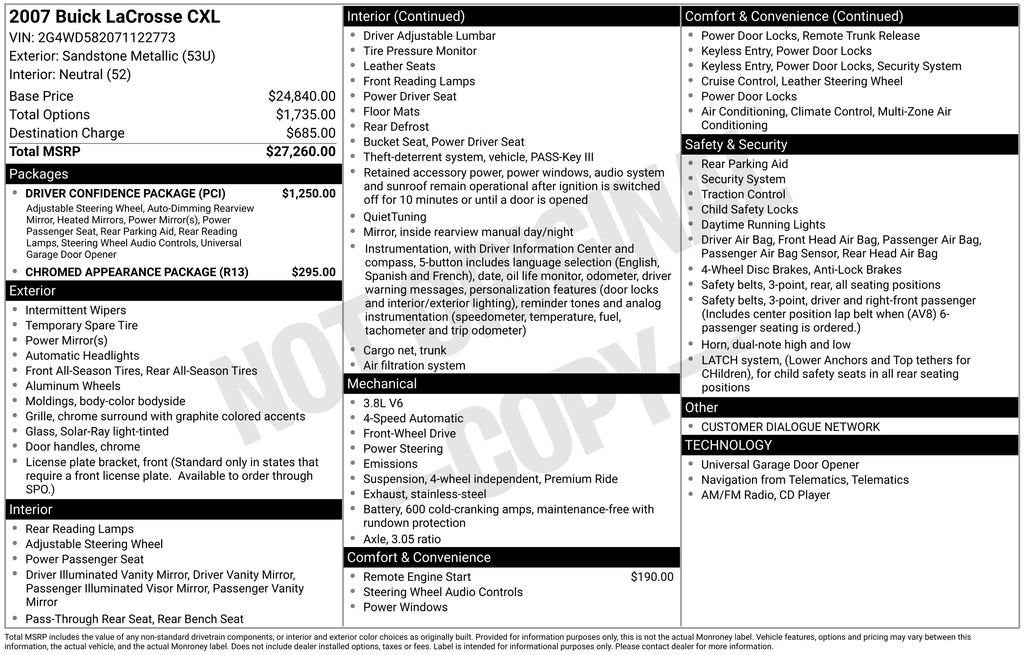 2007 Buick LaCrosse CXL