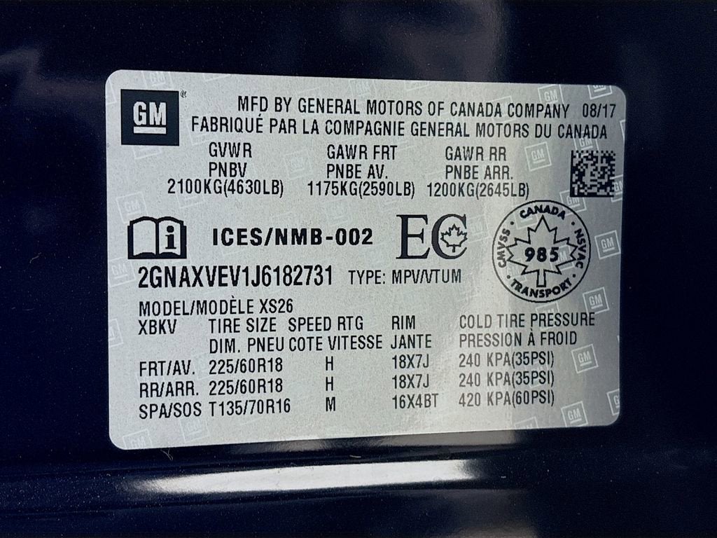 2018 Chevrolet Equinox Premier
