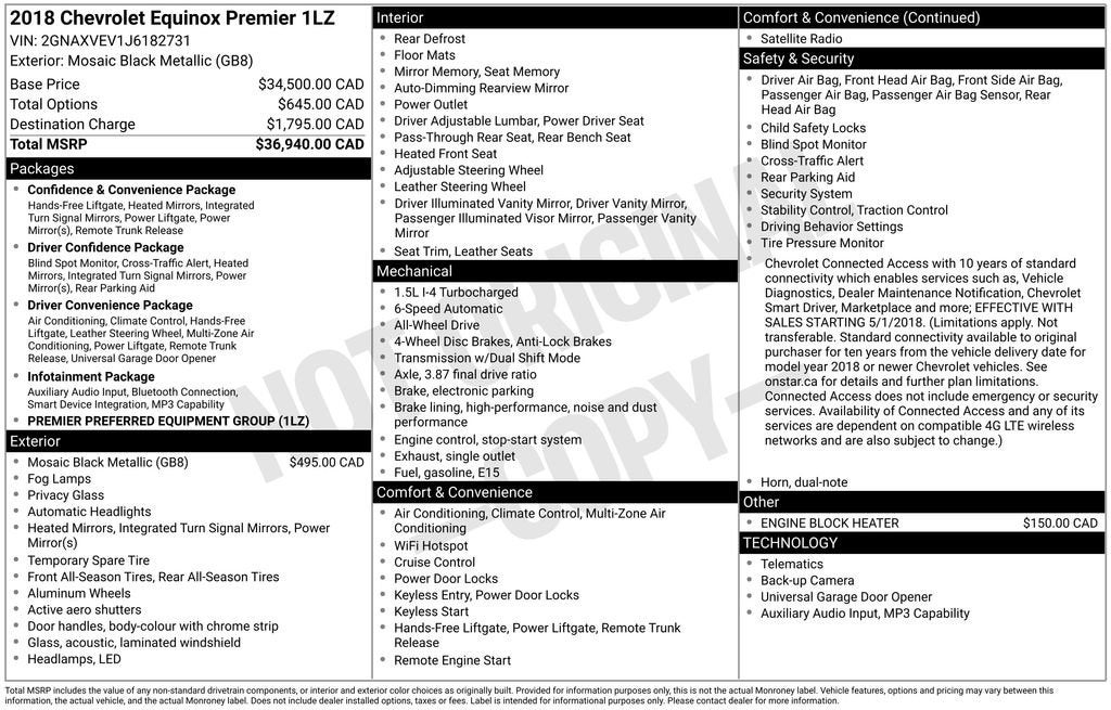 2018 Chevrolet Equinox Premier