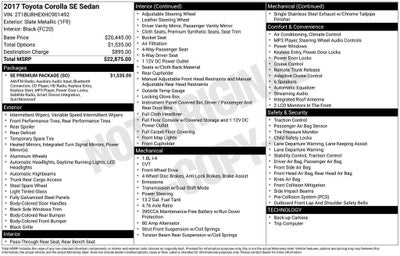 2017 Toyota Corolla SE