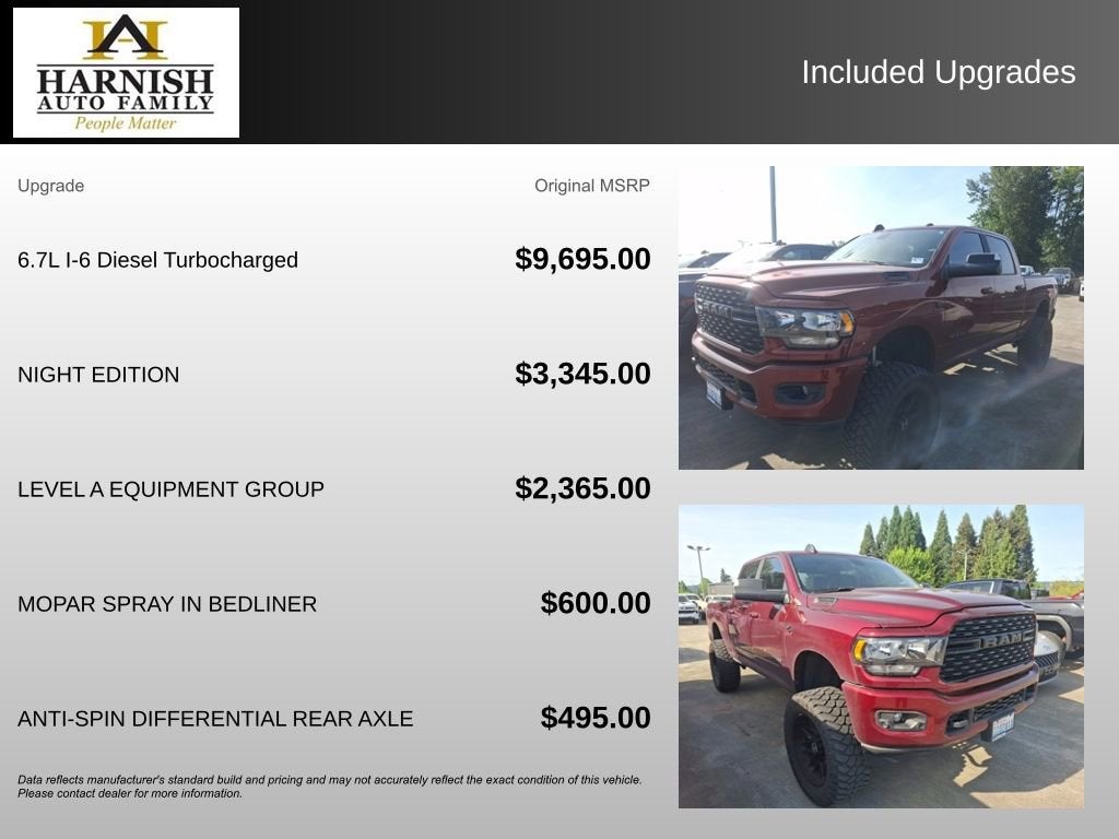 2022 RAM 2500 Big Horn Crew Cab 4x4 6'4" Box