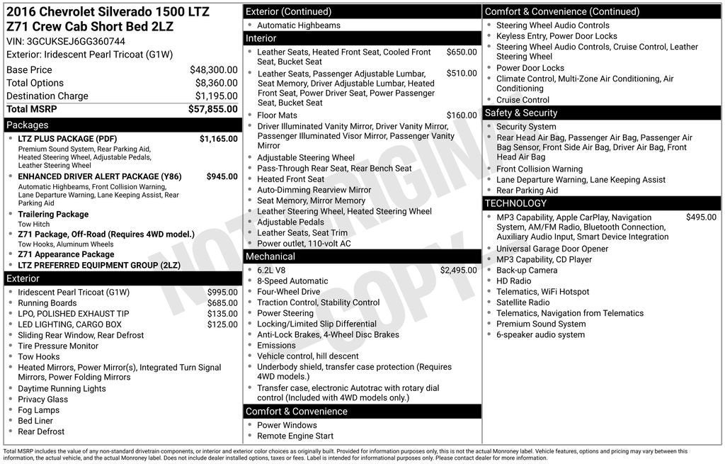 2016 Chevrolet Silverado 1500 LTZ