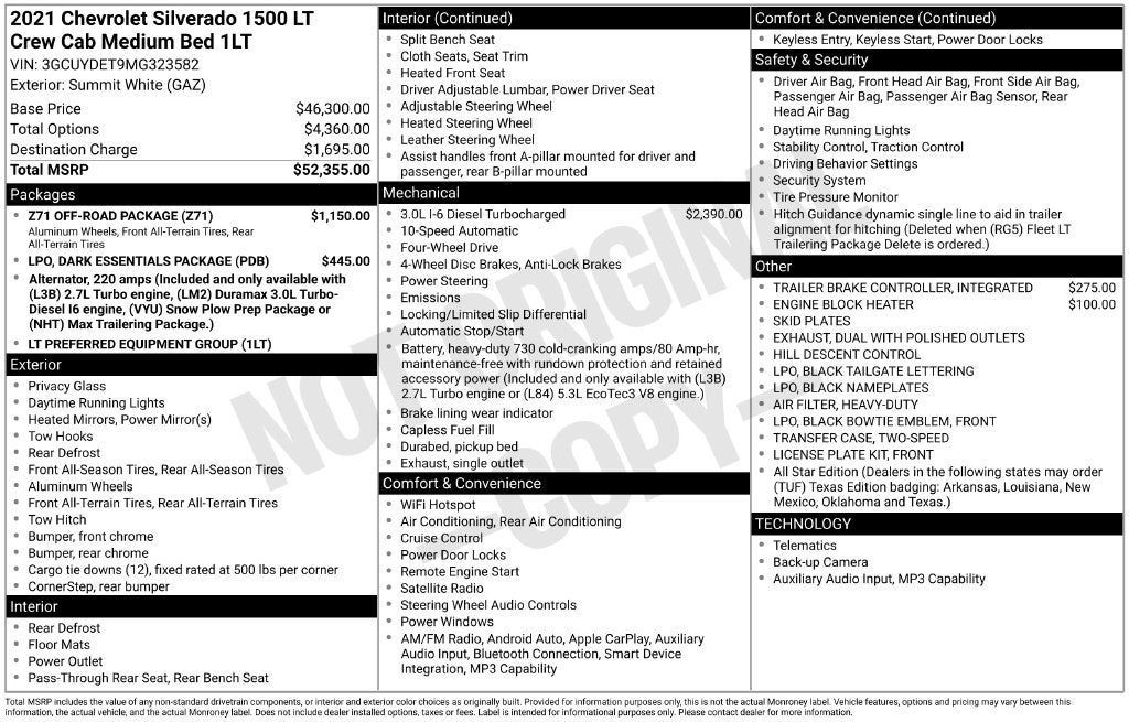 2021 Chevrolet Silverado 1500 LT