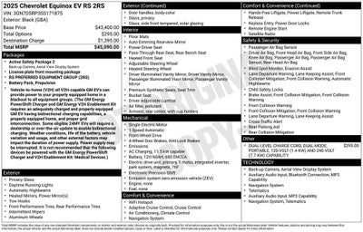2025 Chevrolet Equinox EV RS