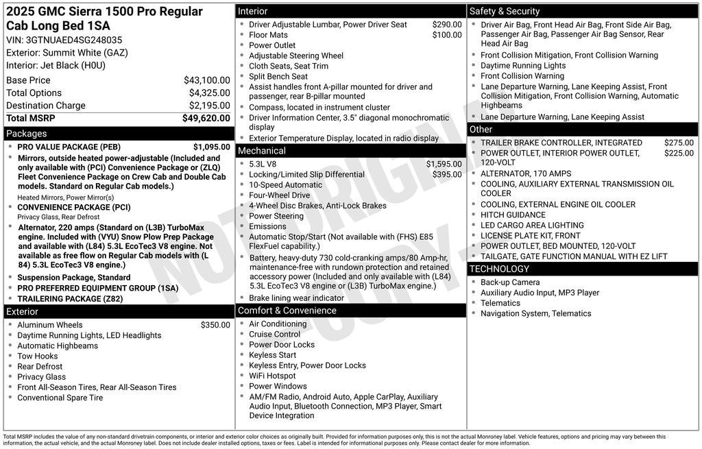 2025 GMC Sierra 1500 Pro