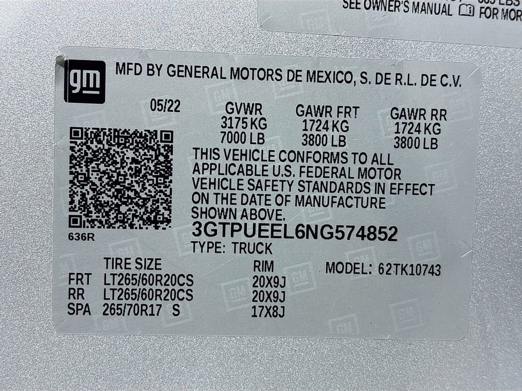 2022 GMC Sierra 1500 AT4