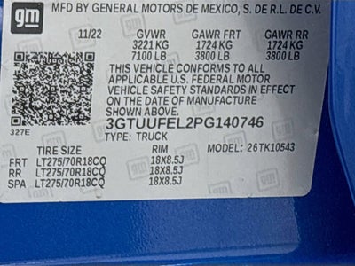 2023 GMC Sierra 1500 AT4X