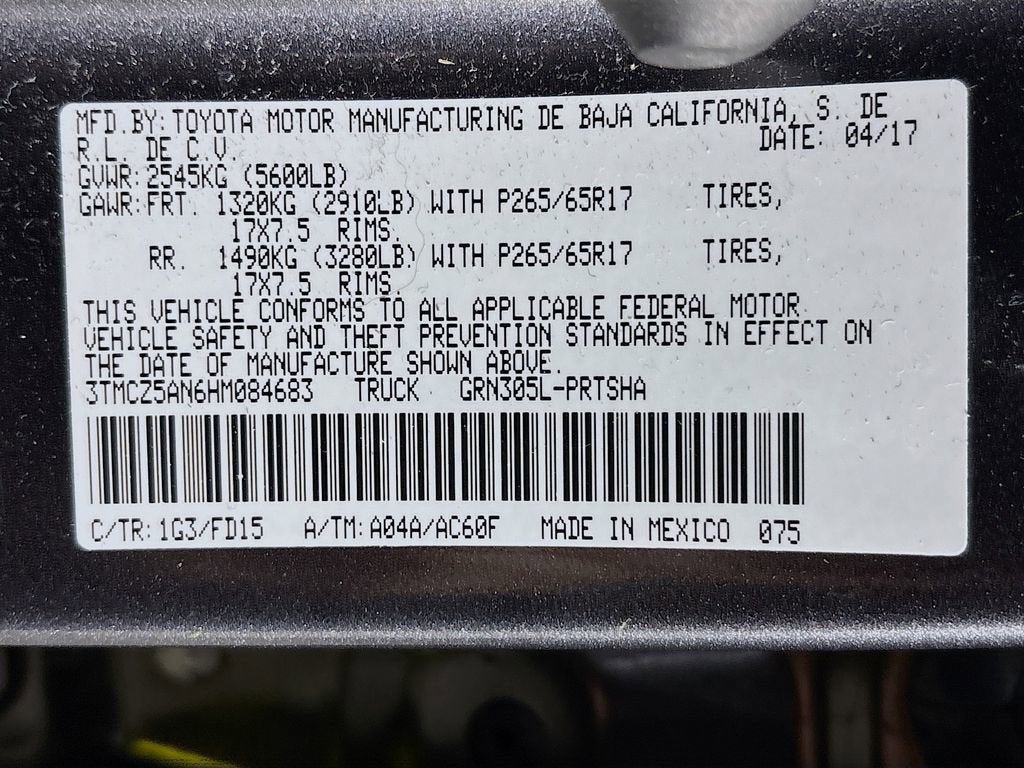 2017 Toyota Tacoma TRD Sport