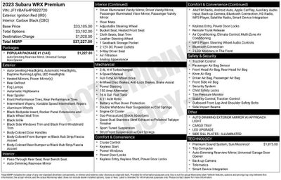 2023 Subaru WRX Premium