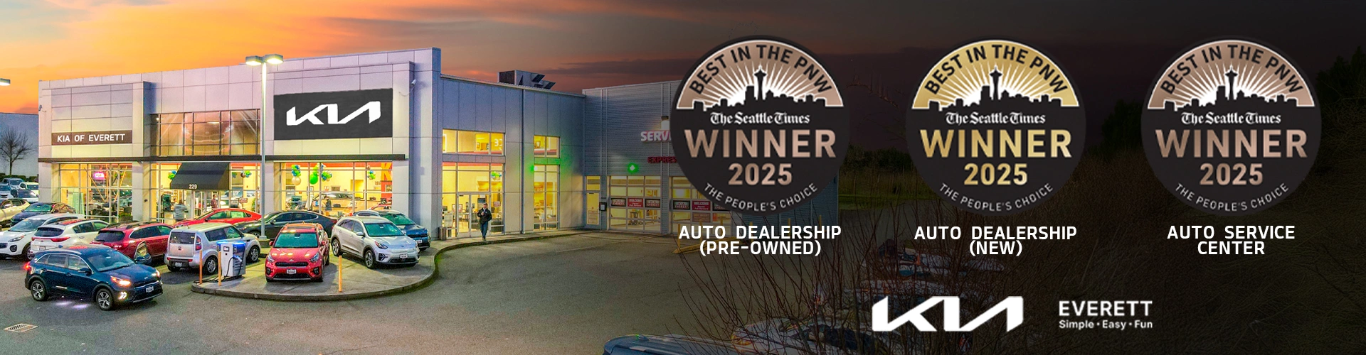 Best in the PNW Winner 2025 at Kia of Everett in Everett WA